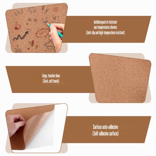 Oungy 1 Pièce Liège Autocollant en Rouleau 40 x 300 - Détails techniques, matériaux et conception écologique
