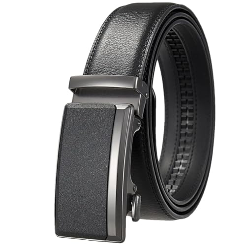 Men Genuine Leather Adjustable Belt Accessories Pants Metal Buckle Belt Suit