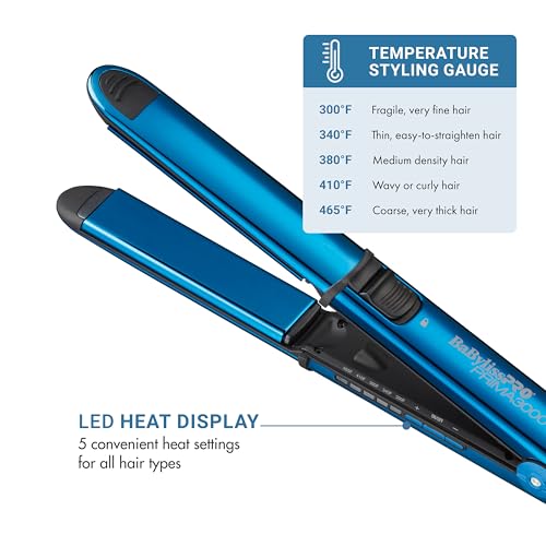 Image of BaBylissPRO Nano Titanium Prima Ionic Hair Straightener - Professional Flat Iron & Curling Iron in One for Stylists, Pro Styling Hair Tool