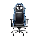 grip 20 Sparco Silla de Despacho, Negro y Azul