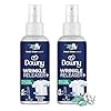 Downy Wrinkle Releaser Spray All In One Wrinkle Release Spray Travel Size, Odor Eliminator, Static Remover Fabric Refresher & Ironing Aid for Clothes 3 Fl Oz (Pack of 2), Crisp Linen Scent