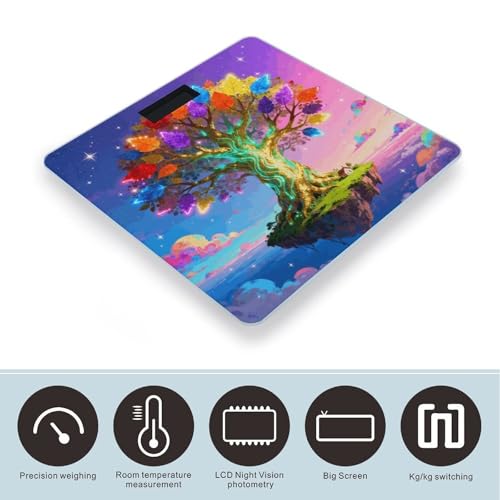Báscula digital de baño Colorful Sky Life Tree miniatura 3