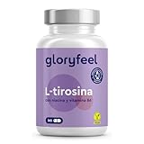 L-Tirosina 365 Cápsulas (6 meses) - 1000 mg por dosis diaria - Con Vitamina B3 y B6 - Para los nervios, el metabolismo energético y sistema inmune*- Sin aditivos fabricado en Alemania