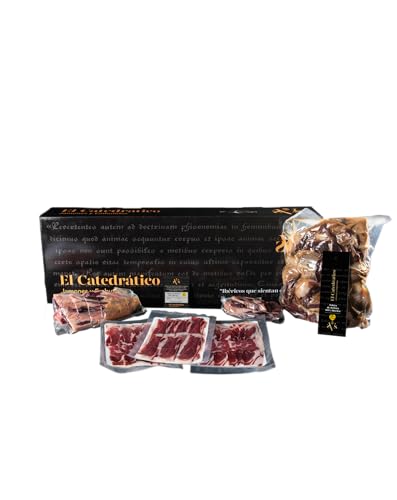 El Catedrático - Paleta de Bellota 100% Ibérica | Cortado a Máquina | Sabor con Aroma de Dehesa | Carne Jugosa y Textura Tierna | Peso 4,8-5,0kg | Alimentación Natural y Calidad Gourmet