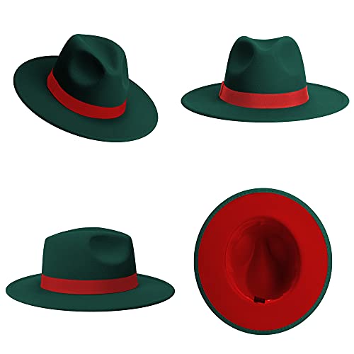 Image of Womens & Mens Fedora Hats, Wide Brim Fedora Hats for Women Men