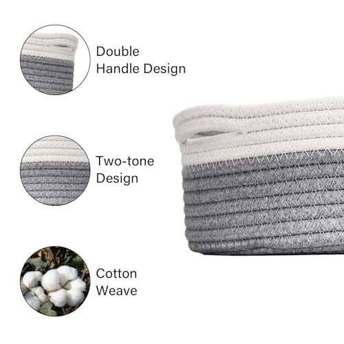 VORHOT 5 Pezzi Cestini Portaoggetti Intrecciato in...