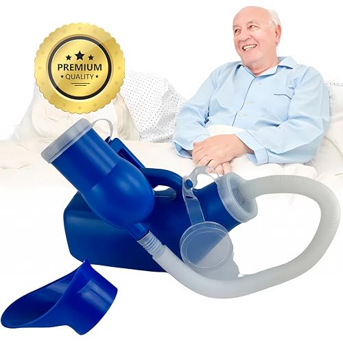 OrtoPrime Orinal Adulto UNISEX 1200ML Urinario Portátil Hombre TAPÓN ANTIOLOR Botella Orinal para Hombre HIGIÉNICO Cuña Orinal Mujer - Conejo Orinal Hombre PRÁCTICO Orinal Portátil Adultos y Niños