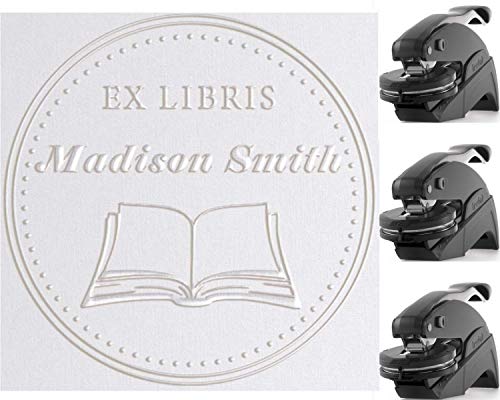 Library Book Embosser Personalized Stamp Custom - Mothers Day Gift - Graduation Embossing from The Library of Style, Book Lover Gift Custom Embosser Stamp, Book Embossed (Book Embosser)