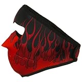 Neoprene Full Face Mask - Big Red Flames W11S23D