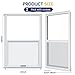 2 Pack 24 x 36 Shed Windows with White Frame, Flush Mount Small Window with PC Screen for Shed for Shed, Chicken Coop, Household, Playhouse, Garage