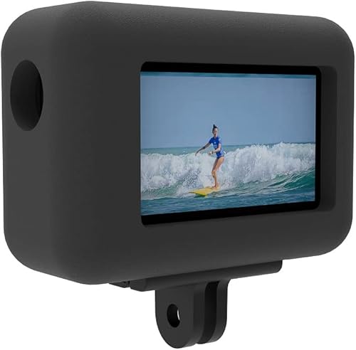 Compatible con DJI Action 3 - Funda protectora de silicona antiarañazos para cámara DJI Action 3, accesorios de cámara antiarañazos, color negro