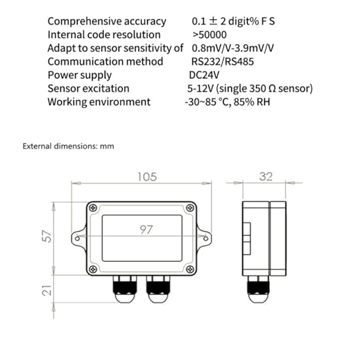 Transmisor de pesaje digital LT-DG01 y sensor CZL-2022 de 2kg 3