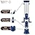 Nature's Way Plastic Seed Tube Bird Feeder for Wild Birds and Outdoor Décor, 1.2 Quart Capacity, Six Ports, Easy-Clean Design, Blue