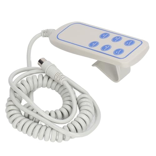 Dilwe Controlador de Cama Elevadora, Control Manual Eléctrico de PVC IP66 con Diseño de Gancho para Sillón Reclinable de Mesa Elevadora de Hospital Inteligente