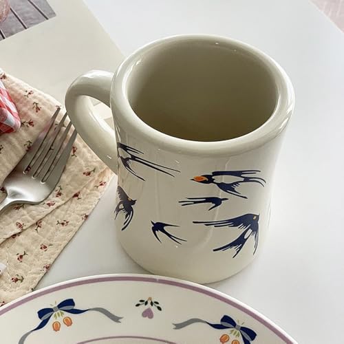 Tasses à café design oiseaux, mug céramique pour maison et bureau - 5