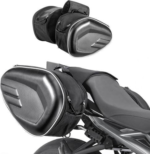 Bolsas Laterais Alforge para Moto, 20 Litros, Universal, Impermeável, Removível, Instalação Simples, Ideal para Viagens e Motocross