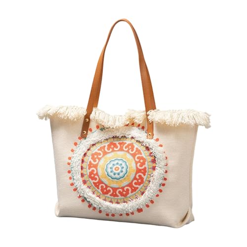 Sac à main à glands en toile la solution spacieuse et légère pour vos sorties et la plage