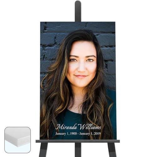 Funeral Poster Board Personalized Single Photo Design 24x36 Foam Board 3/16" Thick|Memorial Poster Board for Funeral |Funeral Photo Display Board| Celebration Of Life Poster Board|In Loving Memory