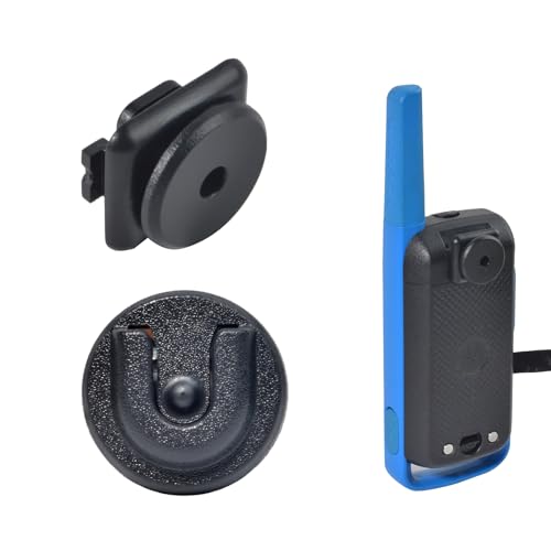 UAYESOK Back Clip Round Knob Adapter Vehicle Mount for Motorola Talkabout Radio T100 T107 T200 T210 T260 T265 T270 T280 T470 T475 T800 T802 T803 Replacement for PMLN7438AR with Radio Adhesive Holder