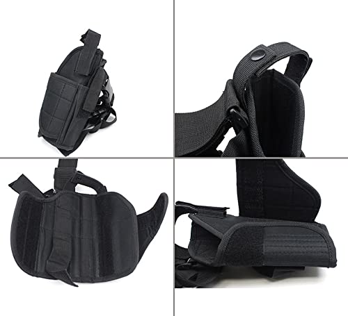 Binboll Drop Leg Gun Holster Right Handed Adjustable Thigh Pistol Gun Holster With Magazine Pouch (Acu Camouflage) #TOP2