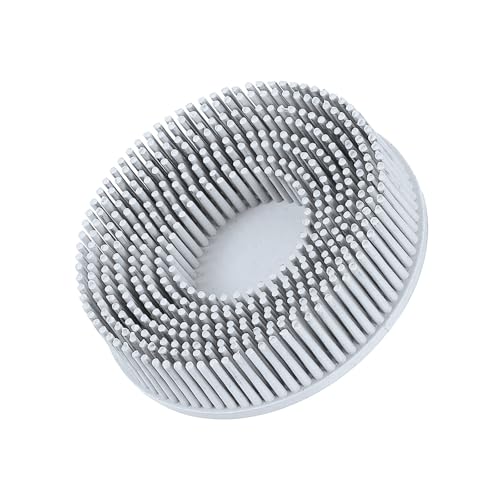 Image of HARFINGTON Bristle Disc 3 inch 120 Grit R-Type Abrasive Brush Coarse Bristle Disc Deburring Electric Disc Brush Attachment Abrasive Coating Removal Disc for Metal, Gray
