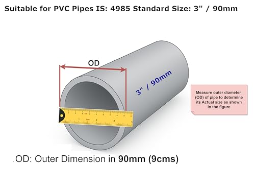 Image of PVC SWR Pipe Flip Cover Valve, Prevent from Rats, Pests and Other Reptiles, Anti-Pest, Anti-Rat & Reptile Blocker (3 inch /90mm)