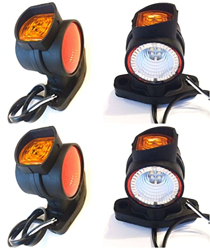 MelTruck® 4x 3-funktionale LED Umrissleuchte Anhänger Trailer LKW E9 Begrenzungsleuchte