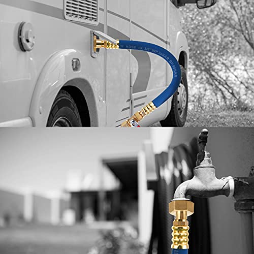 Winterize Rv Blowout Adapter 4 Pcs, Air Compressor 1/4" Quick Connect Plug To Ght 3/4" Garden Hose Faucet Blow Out Adapter Fitting For Winterize Sprinkler Systems, Boat, Camper And Travel Trailer #TOP5