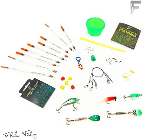 FLADEN Fishing - Junior River Loaded Coarse Terminal Tackle Box Set - Ideal Bits and Pieces Starter Accessory Set For Kids - PINK or GREEN 2 Tray Cantilever Box Pack - 28cm x 17cm x 13cm