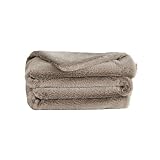 UnHide Lil’ Marsh - Faux Fur Blanket - Durable, Lightweight, Extra Soft Blanket - Machine Washable - Add a Layer of Softness to Any Bed, Couch, or Reading Chair - Taupe Ducky, X-Small (34” x 44”)