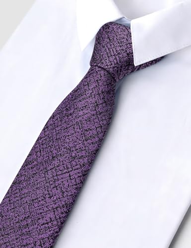 Image of Barry.Wang Skinny Ties for Men Cashmere Wool Blend Necktie with Tie Clip