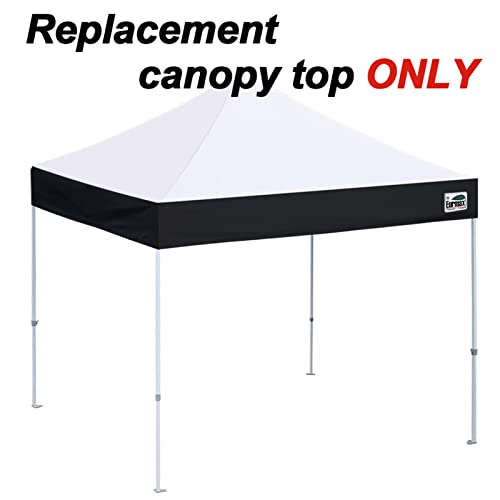 Image of Eurmax USA 10x10 Pop Up Canopy Replacement Top,Universal Instant Canopy Cover ONLY,Heavy Duty UPF 50+ UV Protection,Water & Wind Resistant Tarp,30+ Colors Available,Bonus 4 Sand Bags (White&Black)