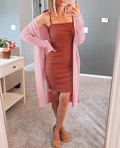 Image of Misassy Womens Open Front Knit Sheer Cardigans Summer Boho Lightweight Long Sleeve Kimono Long Sweater