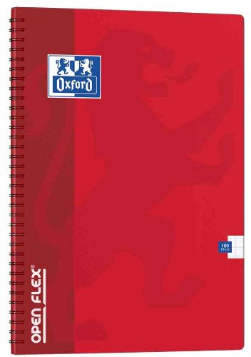 OXFORD Lot de 5 Cahiers Spirale Openflex 240 x 320 mm 180 pages 90g seyès coloris aléatoire