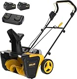 ZEGJAW 40V 20-Inch Snow Blower Cordless, Electric Snow Blower with Brushless Motor, Dual LED Light, 2x4.0 Ah Batteries and Dual Charger for Walkways and Driveways