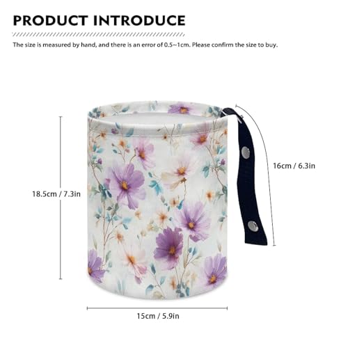 Image of Retro Floral Car Garbage Can Mini Car Trash Bin Car Organizer Car Storage Bag Waterproof Portable Men Accessories Car Decor