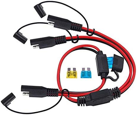 CUZEC 2-Way Splitter, SAE Connector,1 to 2 SAE Connector Power Charger Adapter