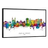 artboxONE Poster mit schwarzem Rahmen 30x20 cm Städte 
