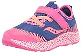 Saucony Girl's Astrofoam Jr Sneaker, Blue/Pink, 7 W US Little Kid