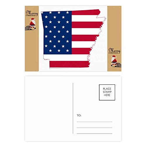 Arkansas carte drapeau américain aux finitions premium étoiles