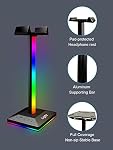 GIPOYENT RGB Lumières de support d'écoute, RGB Jeu Stand Light pour le bureau PC Accessoires casque de jeu, Meilleur cadeau pour mari, Enfants, Petit ami