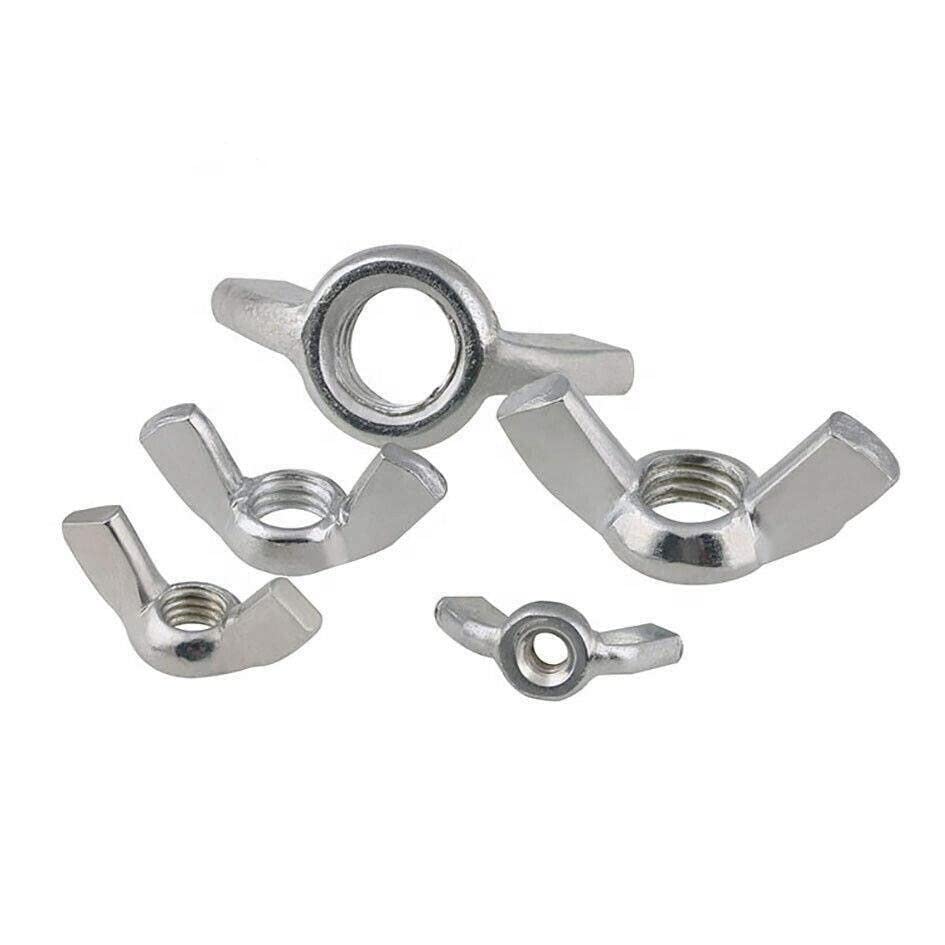 Rely®⇒VP INDUSTRIES (Pcs-25) 3/16" Inch Thread Butterfly Wingnut Indian Quality 1.5 Soot | Inchs Thread Carbon Steel Zinc Plated Wing Nut| Hand Twist Tighten Ear Butterfly Wing Nuts (Standard Size)