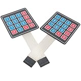 SJZBIN 2PCS 4x4 Matrix Thin Film Single Chip Microcomputer Expansion Keyboard 69x76.4mm Circuit Board for Industrial Control Instrumentation Embedded Systems