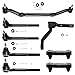 Detroit Axle - Brand New 8 Piece Front Steering Kit - 1 Idler Arm, 1 Center Link, 2 Adjustment Links, All 4 Inner & Outer Tie Rod Ends - fits 2WD Models Only