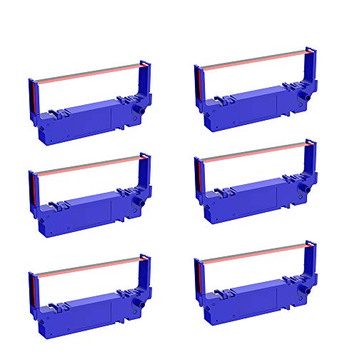Bigger Compatible Ribbon Cartridge Replacement for Star rc700 Ink Ribbon (6-Pack) - Black and Red Ink, Various Occasions, Premium Features, 100% Compatible with Star SP700 712 712R 742 742R