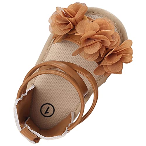Nedyet Zapatos de verano para bebé, transpirables y antideslizantes, sandalias de verano suaves con dedos cerrados, zapatos planos con dulce princesa de flores Cover