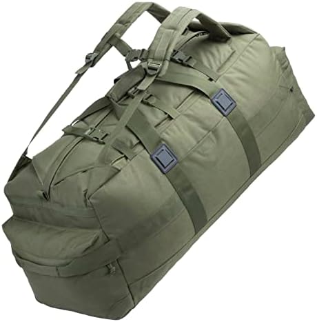 Backferry Large Military Duffle Bag Backpack Tactical Field Gear Equipment Duffel Bag Army Deployment Bag 85L (Olive Drab)