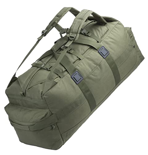 Backferry Large Military Duffle Bag Backpack Tactical Field Gear Equipment Duffel Bag Army Deployment Bag 85L (Olive Drab) by BACKFERRY - Used condition - US$62.40