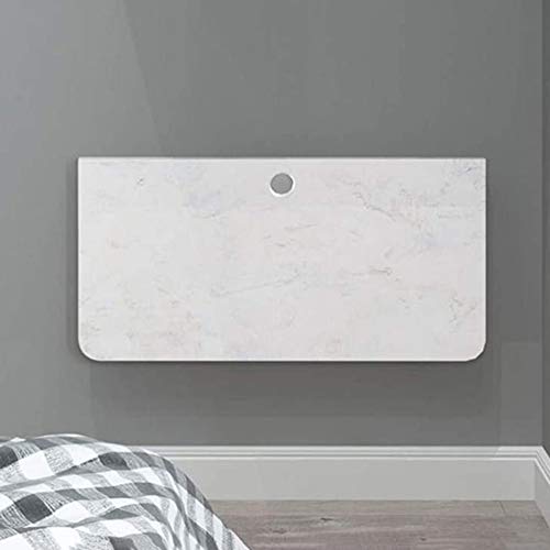 Manque d'espace ? Table murale pliante en bois blanc 80x40cm pour optimiser votre petit studio - 7
