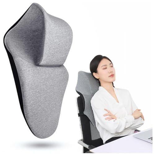 Cnahfsal Neck Support for Office Chair，Memory Foam Neck Support Enlarge Head Rest for Office Chair，Washable Cover with Fixed Strap Suitable for Most Office Chairs Without Headrests